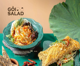 Gỏi đu đủ ba khía - tôm khô