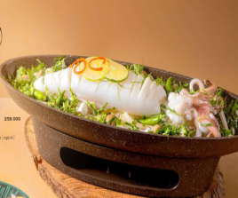 Mực hấp sốt chanh